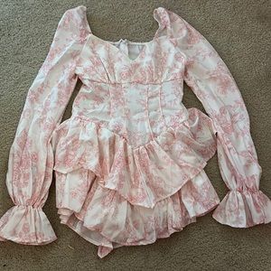 Pink floral shein dress